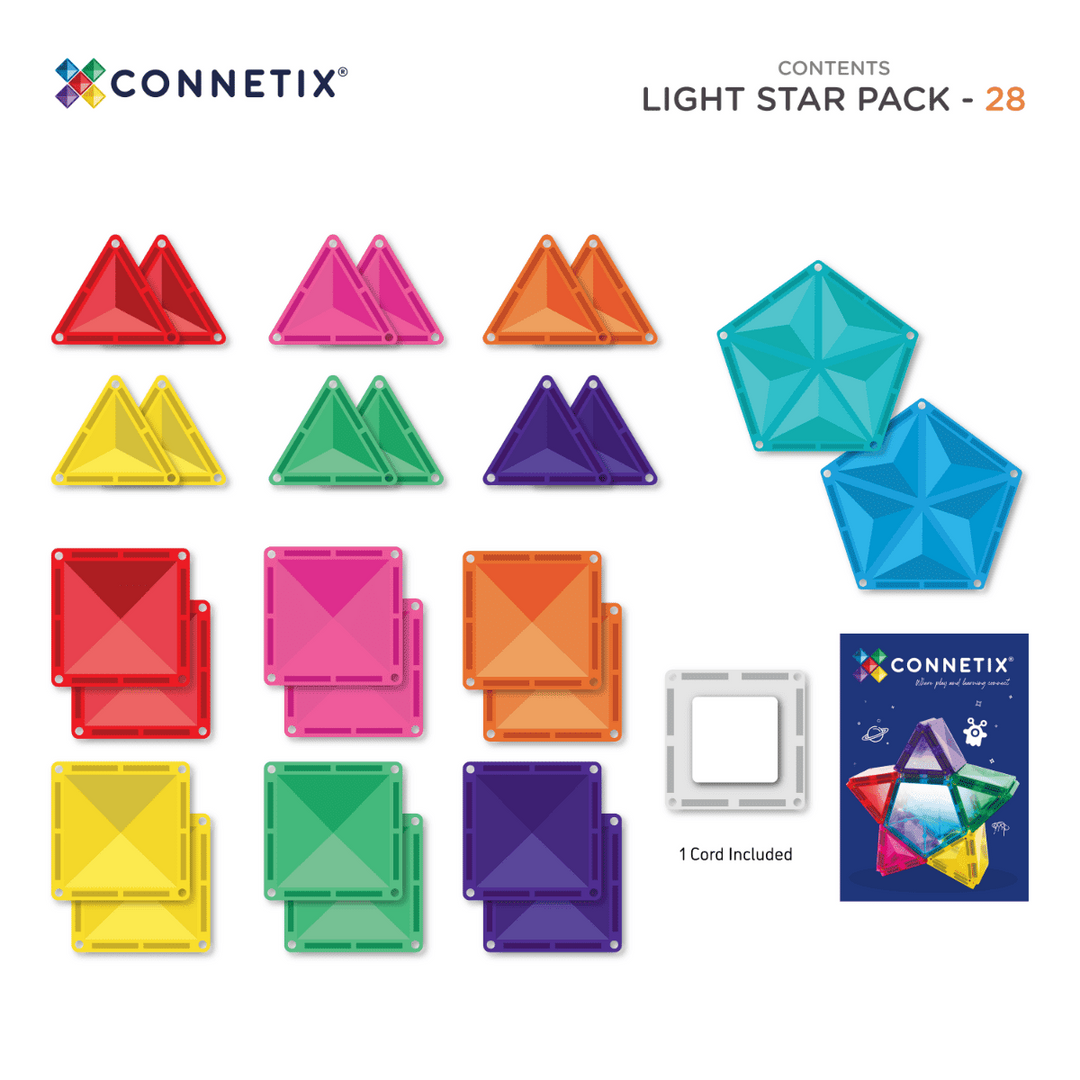 CONNETIX TILES - LIGHT STAR PACK: 28PC 