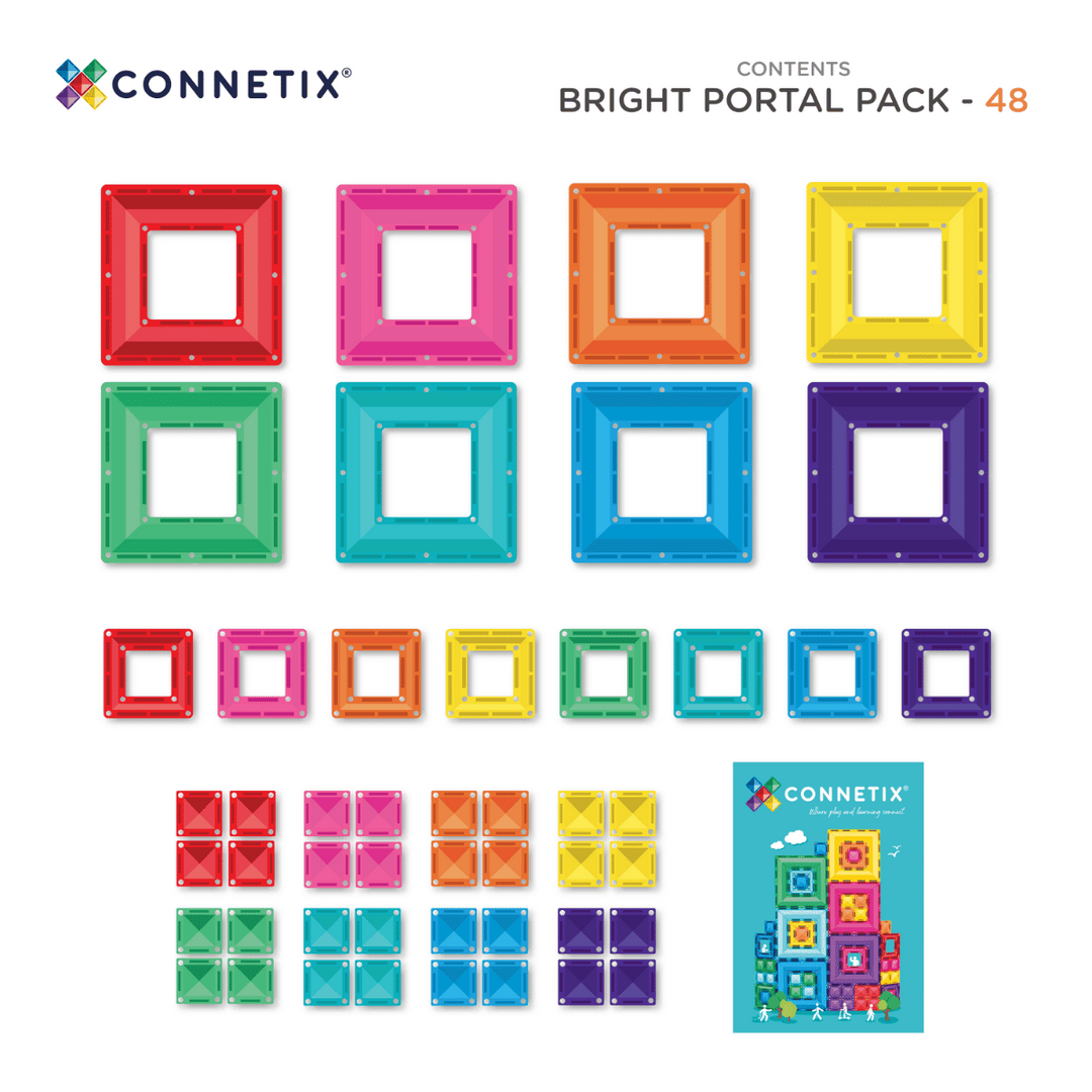 CONNETIX TILES - BRIGHT PORTAL PACK: 48PC 