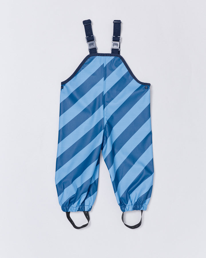 RAINKOAT - OVERALLS: BLUE STRIPE [sz:6-12 MTHS]