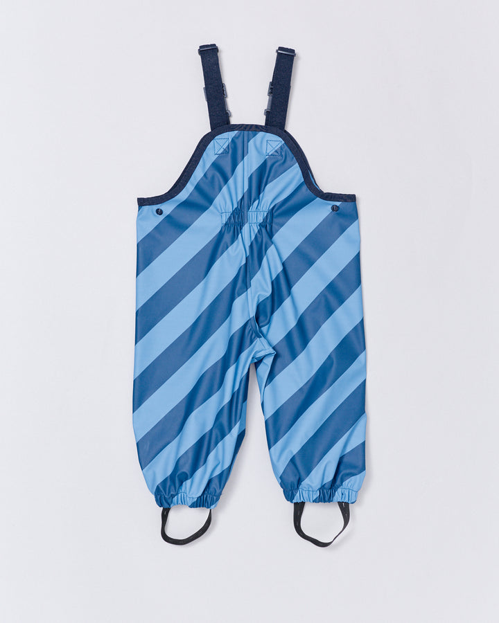 RAINKOAT - OVERALLS: BLUE STRIPE [sz:6-12 MTHS]