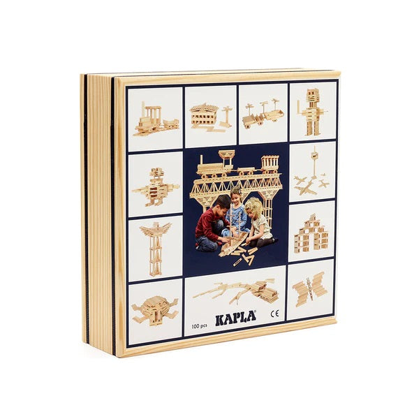 KAPLA - 100 BOX: NATURAL BUILDING PLANKS SET