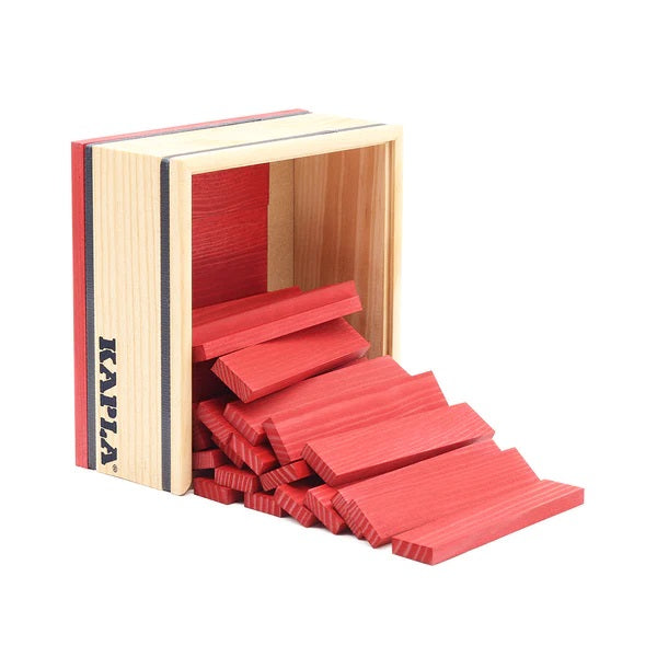 KAPLA - SQUARES: 40 RED PLANKS
