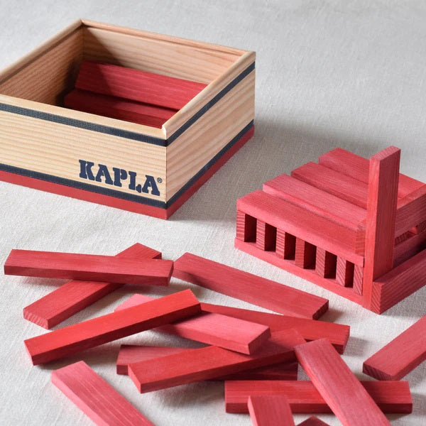 KAPLA - SQUARES: 40 RED PLANKS