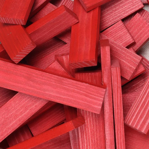 KAPLA - SQUARES: 40 RED PLANKS