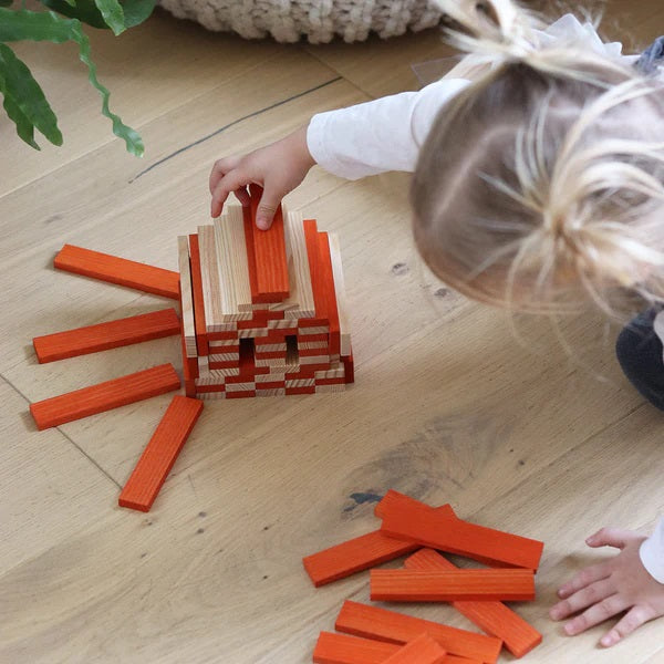 KAPLA - SQUARES: 40 ORANGE PLANKS