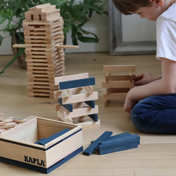 KAPLA - SQUARES: 40 DARK BLUE PLANKS