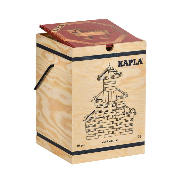 KAPLA - 280 CHEST: NATURAL BUILDING PLANKS + ART BOOK SET
