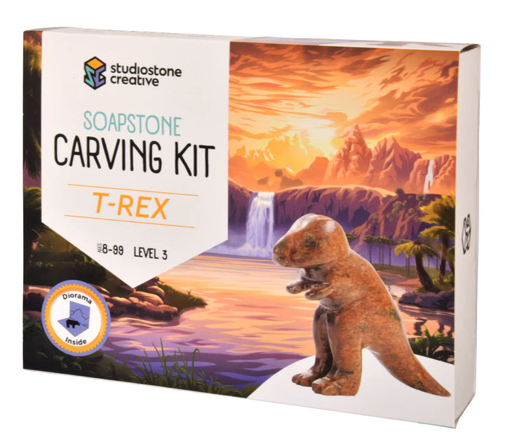 STUDIOSTONE CREATIVE - STONE CARVING KIT: T REX