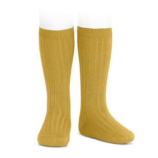 CONDOR - RIB KNEE HIGH SOCK: COLOUR #629 MOSTANZA [sz:000]