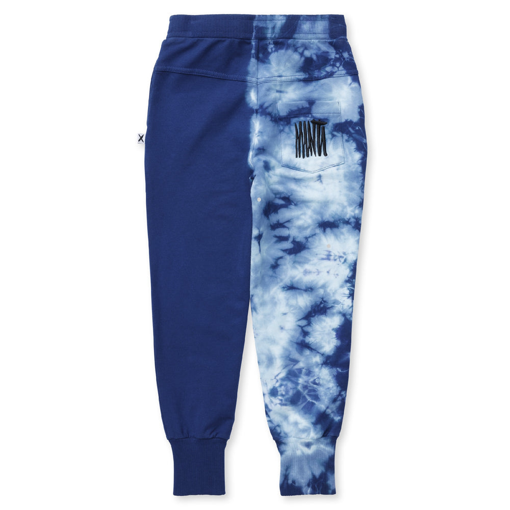 MINTI - DUO TIE DYE TRACKIES: NAVY [sz:1 YR]