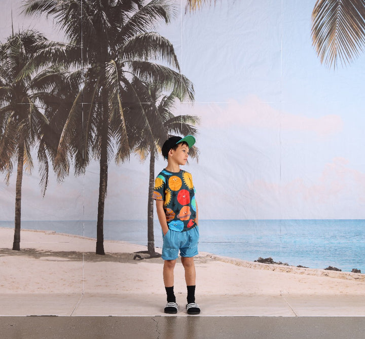 MINTI - PLANET PARTY TEE: DARK GREEN