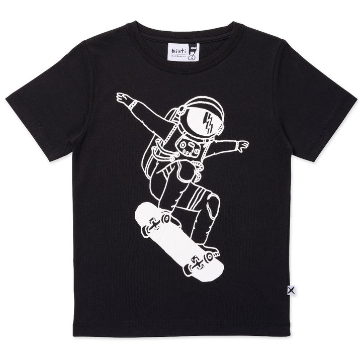 MINTI - SPACE SKATER TEE: BLACK