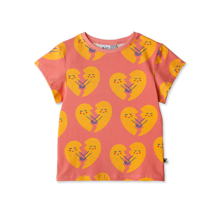MINTI - BEST FRIENDS TEE: CORAL [sz:2 YRS]