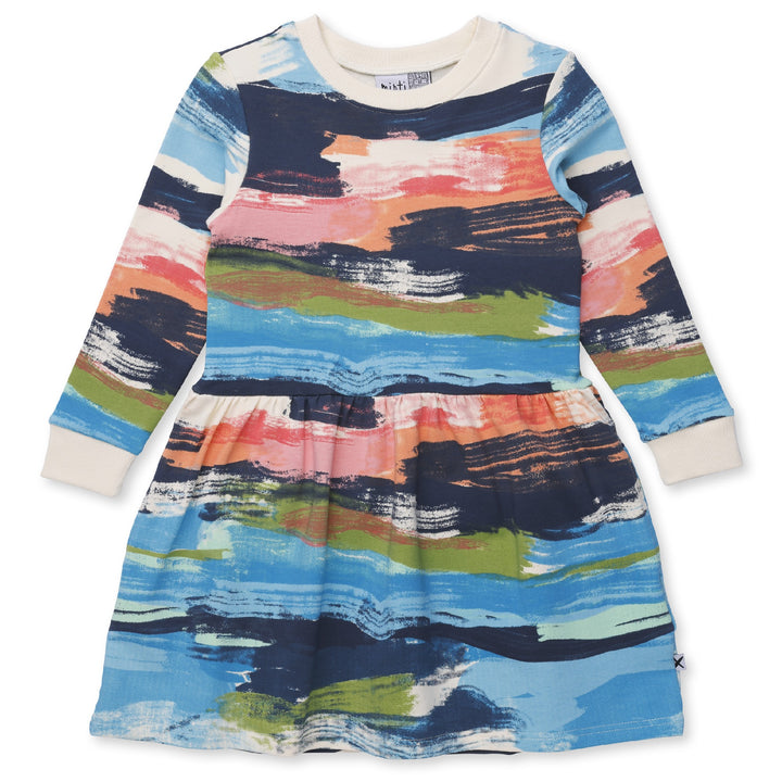 MINTI - HAPPY BIRDS DRESS: PINK
