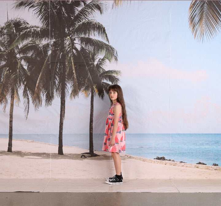 MINTI - HAPPY BIRDS DRESS: PINK