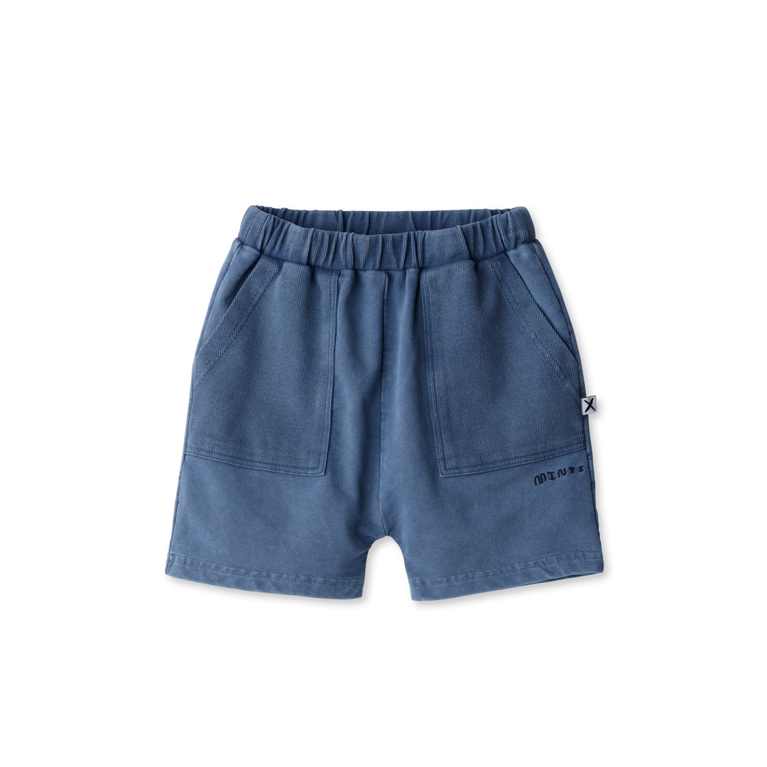 MINTI - RIB POCKET SHORT: BLUE WASH [sz:2 YRS]
