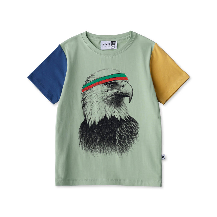 MINTI - ATHLETIC EAGLE TEE: SAGE [sz:2 YRS]