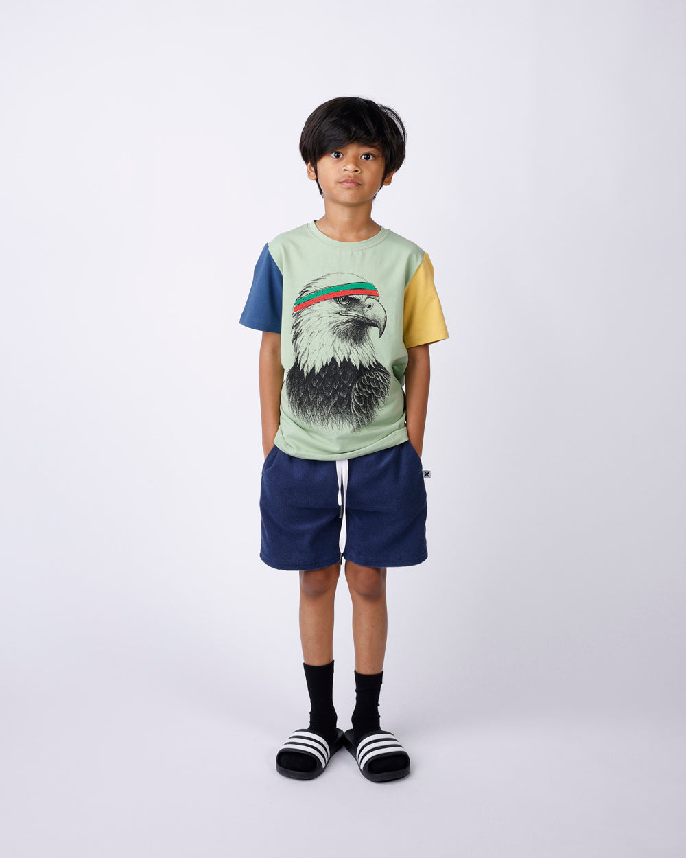 MINTI - ATHLETIC EAGLE TEE: SAGE [sz:2 YRS]
