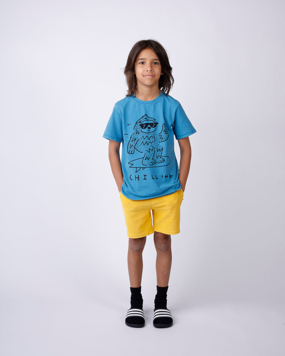 MINTI - SLOTH MODE TEE: SKY WASH [sz:2 YRS]