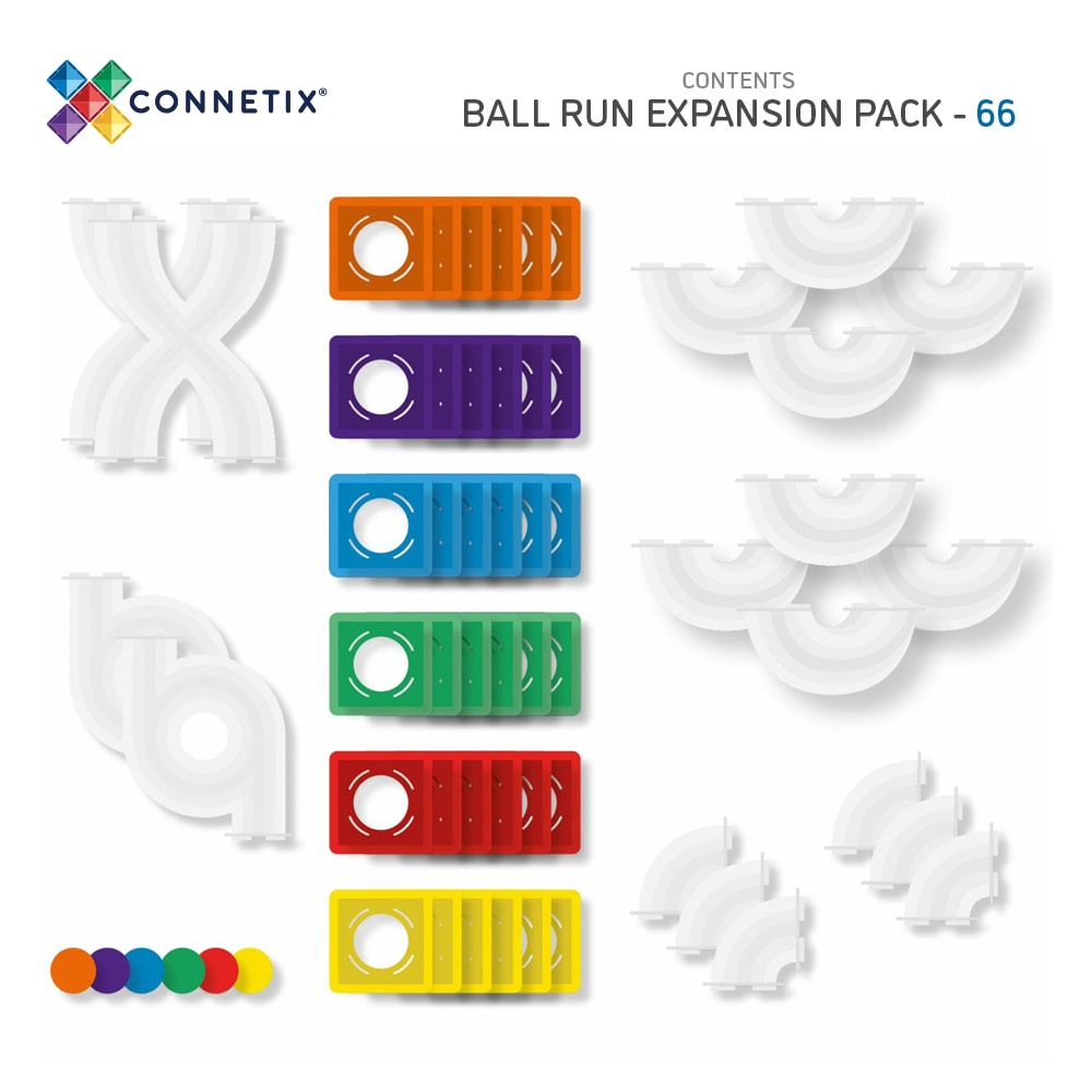 CONNETIX TILES - 66 PIECE BALL RUN EXPANSION PACK