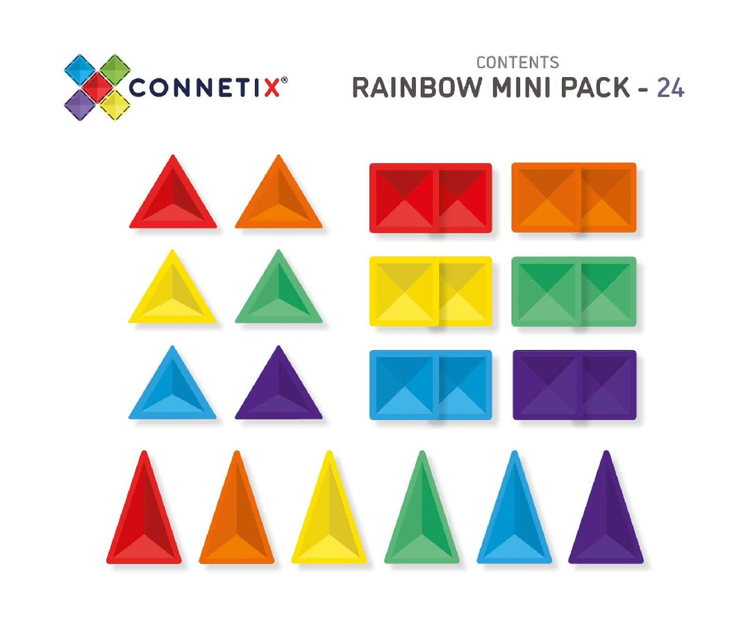 CONNETIX TILES - 24PC RAINBOW MINI PACK