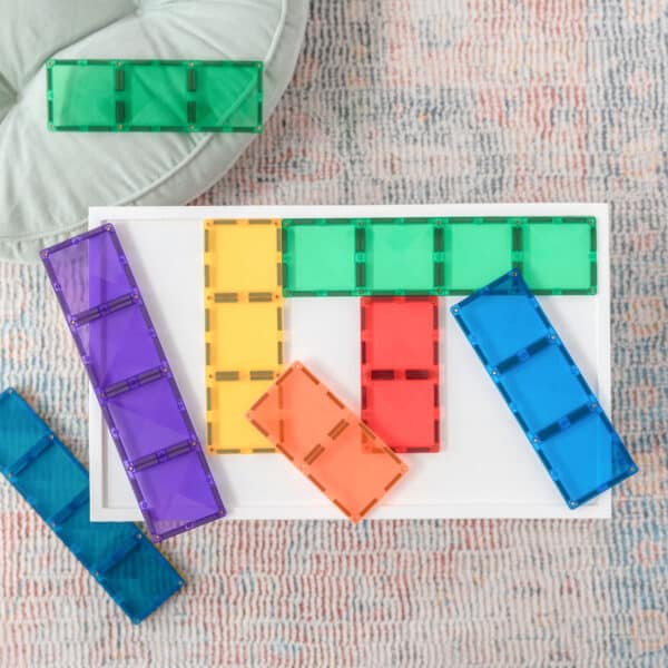 CONNETIX TILES - RAINBOW RECTANGLE PACK: 18PC