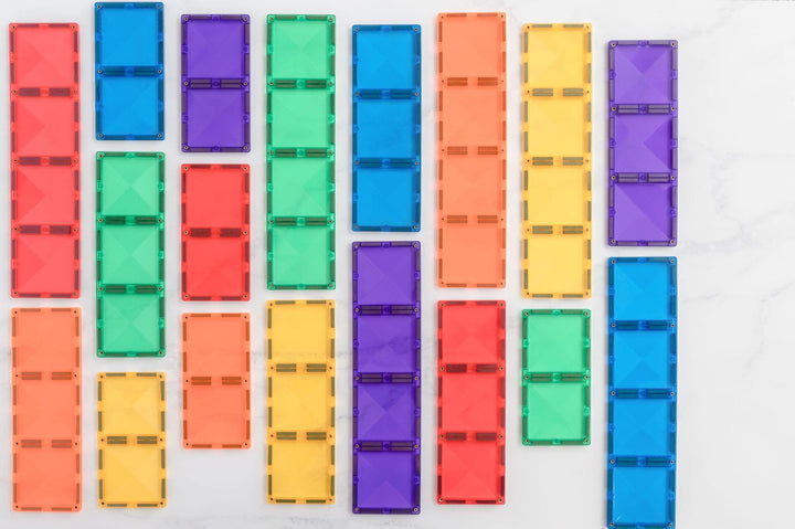 CONNETIX TILES - 18 PIECE RAINBOW RECTANGLE PACK