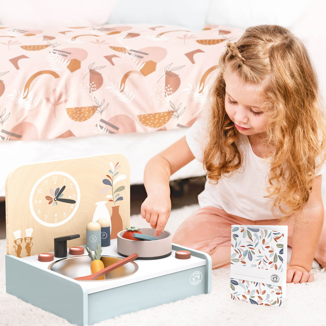 SPEEDY MONKEY - TABLE KITCHEN WITH 8 ACCESSORIES