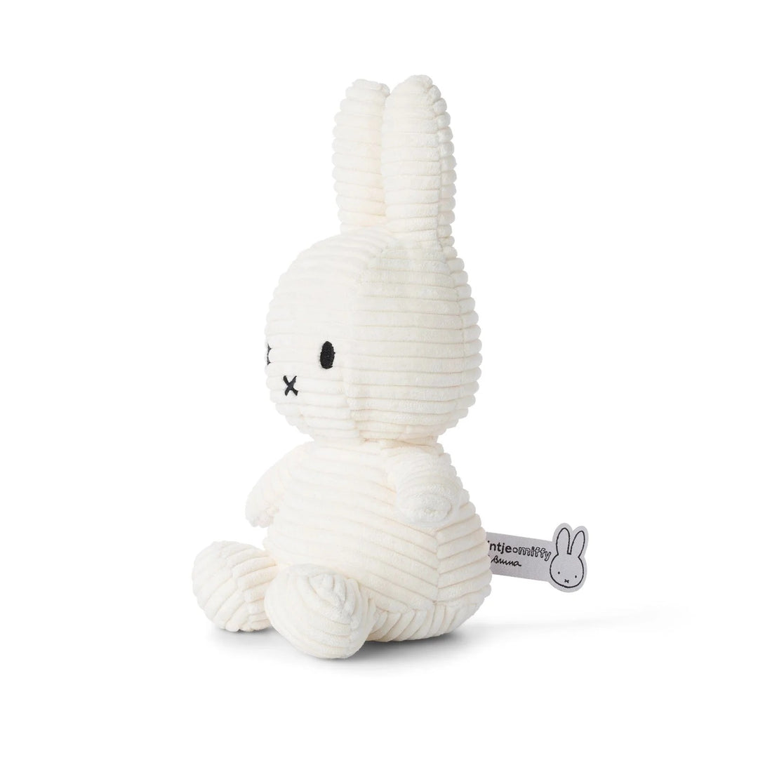 MIFFY - 23CM SITTING CORDUROY MIFFY: OFF WHTE 