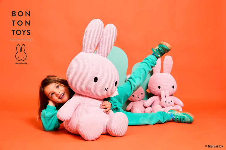 MIFFY - 33CM SITTING CORDUROY MIFFY: PINK