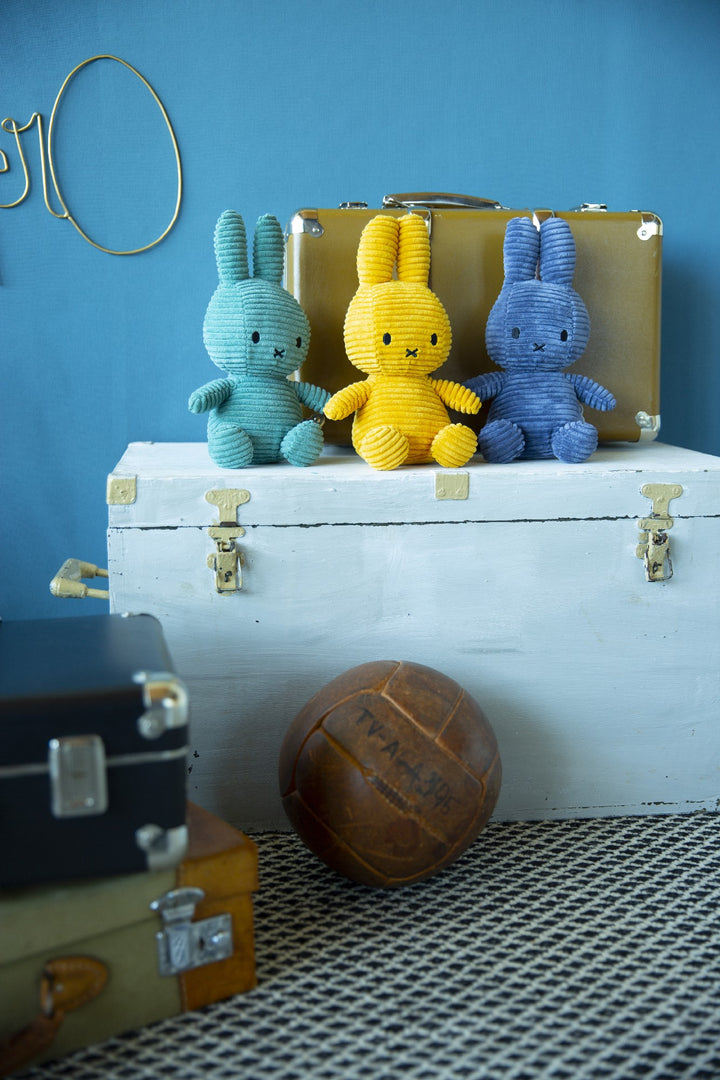 MIFFY - 23CM SITTING CORDUROY MIFFY: kOBALT BLUE 