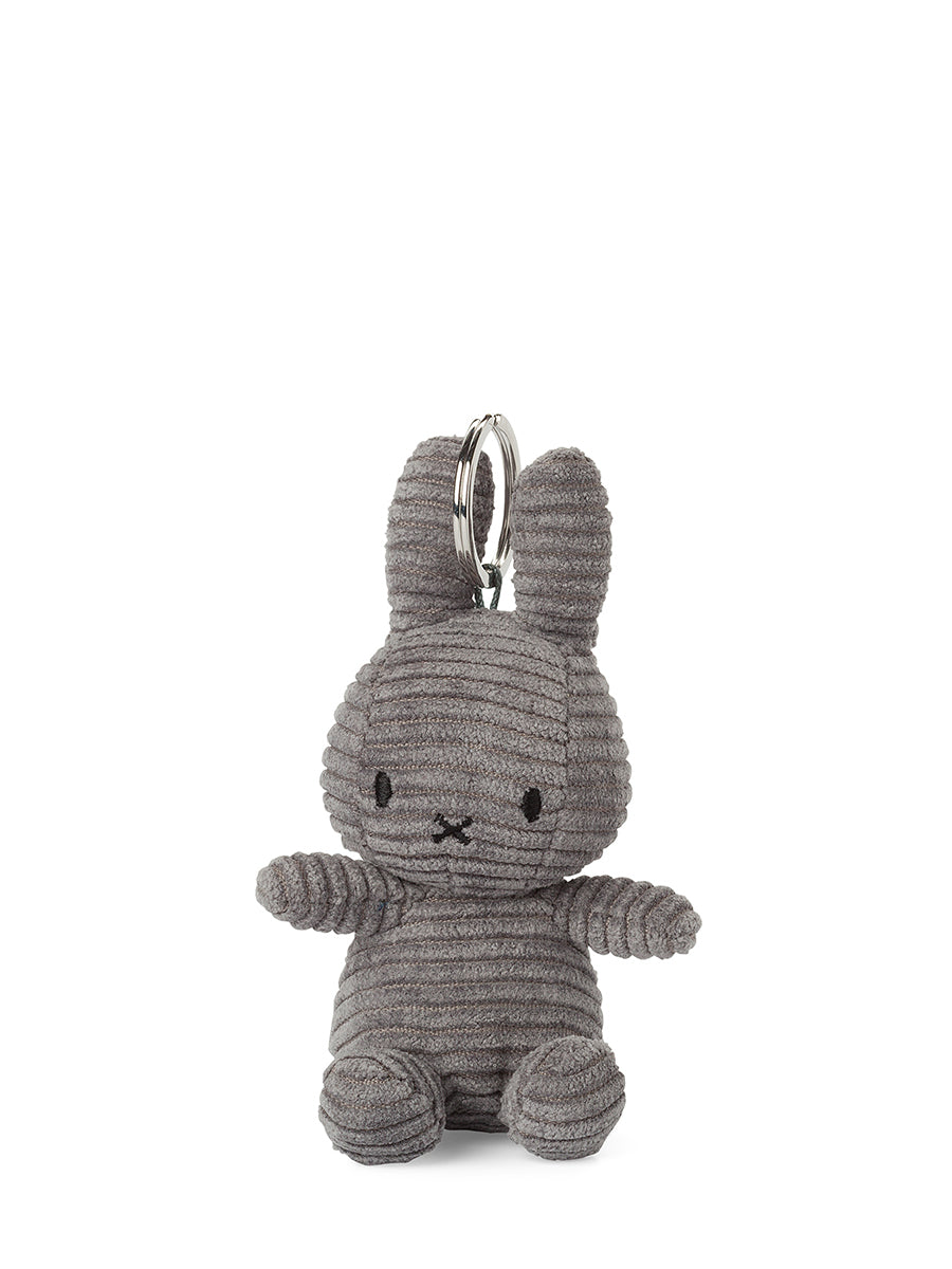 MIFFY - SITTING CORDUROY KEYCHAIN: GREY