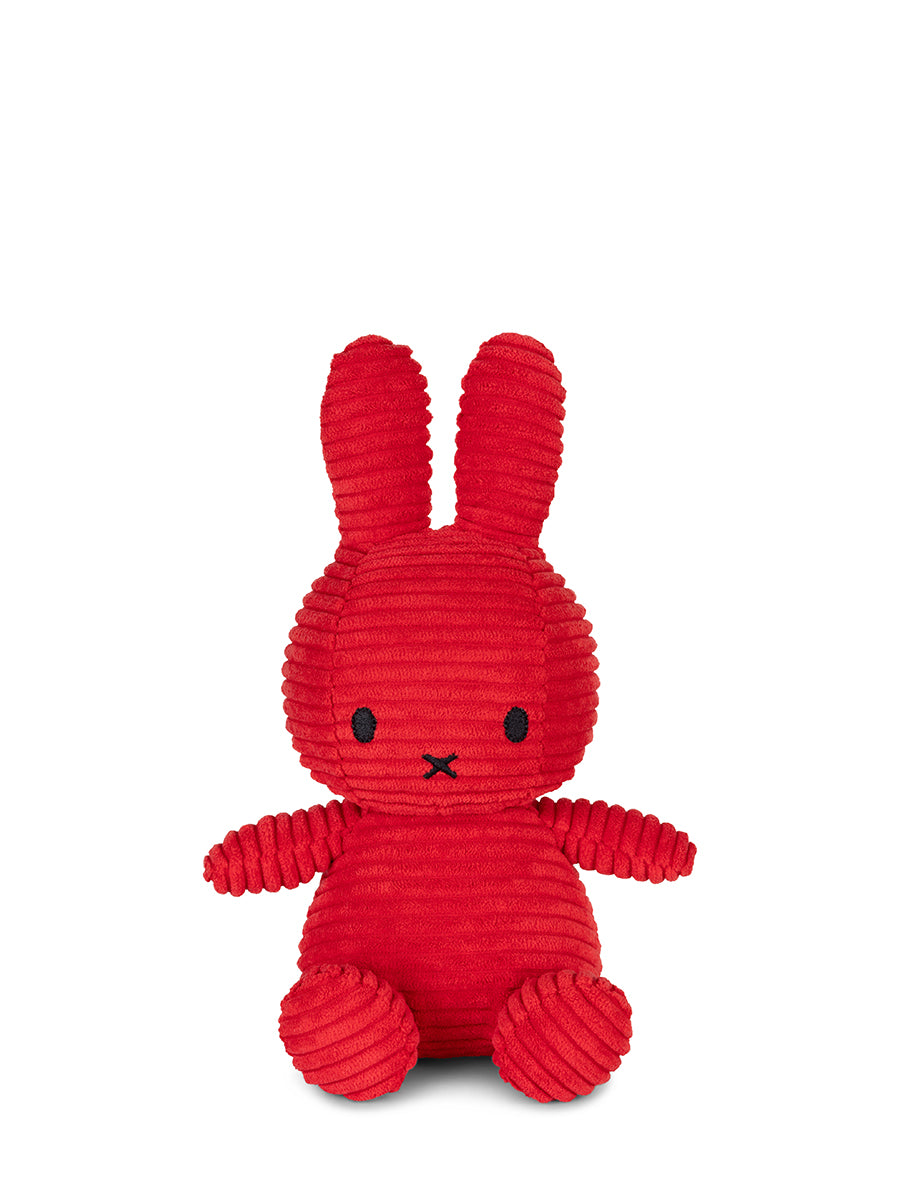 MIFFY - 23CM SITTING CORDUROY MIFFY: RED LIMITED EDITION