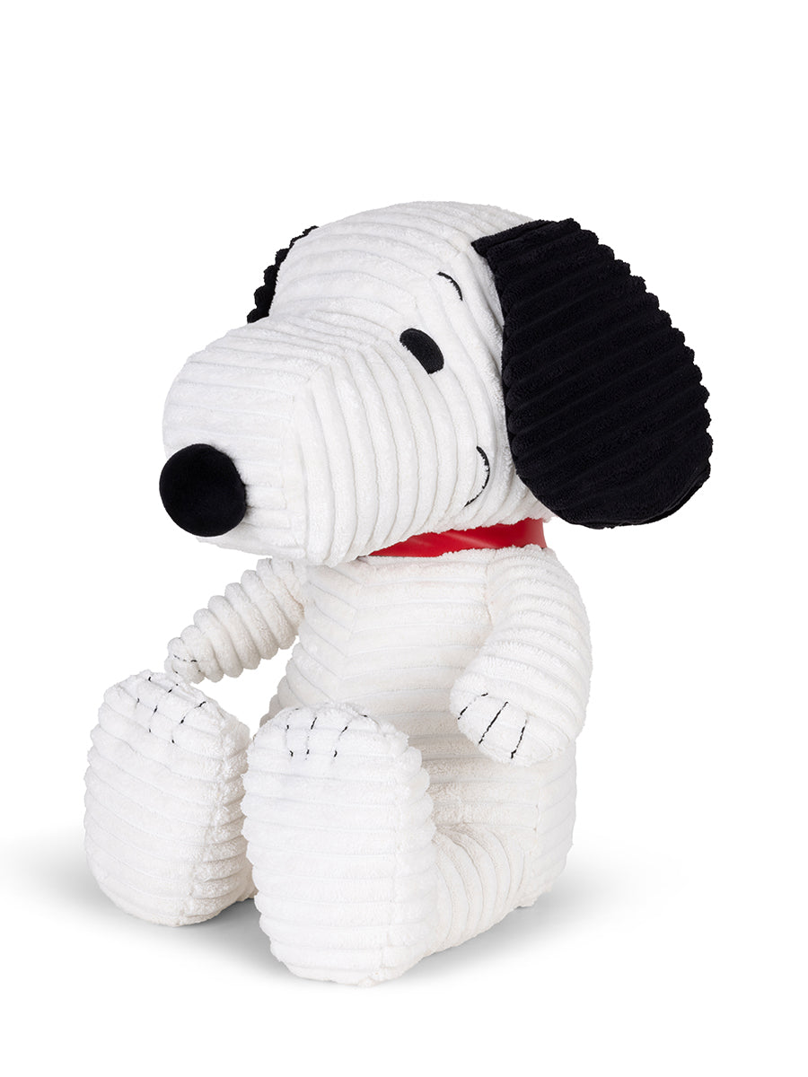 BON BON TOYS - 40CM SNOOPY SITTING CORDUROY: CREAM 