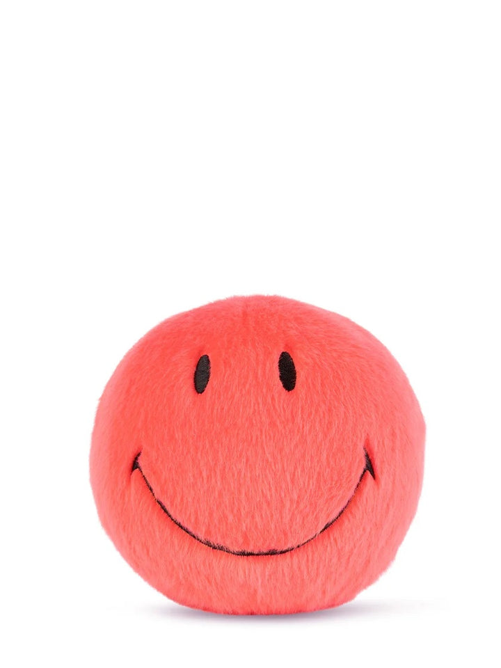 BON BON TOYS - SMILEY ECO FUZZY 13CM: BRIGHT CORAL