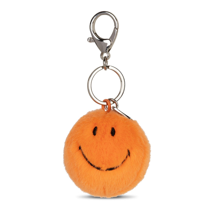 BON BON TOYS - SMILEY ECO FUZZY KEYCHAIN: ORANGE