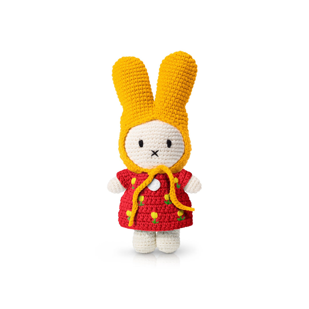 JUST DUTCH - MIFFY HANDMADE: RED TULIP DRESS + YELLOW HAT