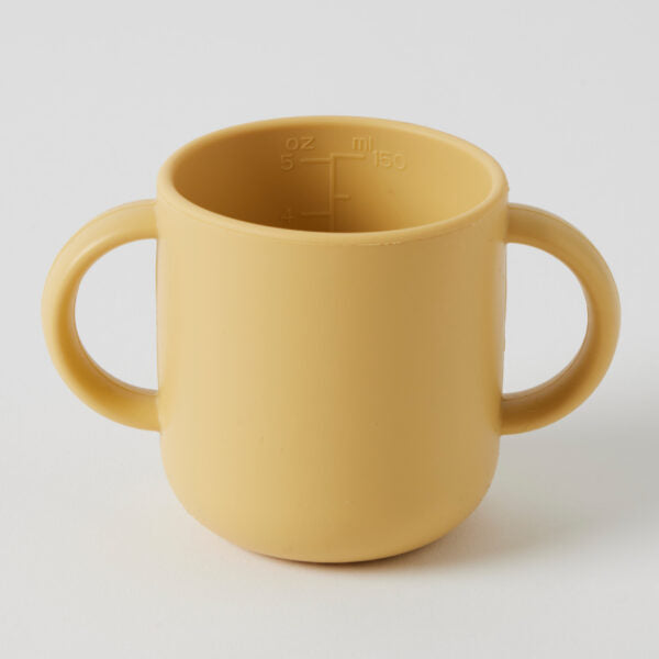 NORDIC KIDS - HENNY SILICONE 2 HANDLE CUP: LEMON 