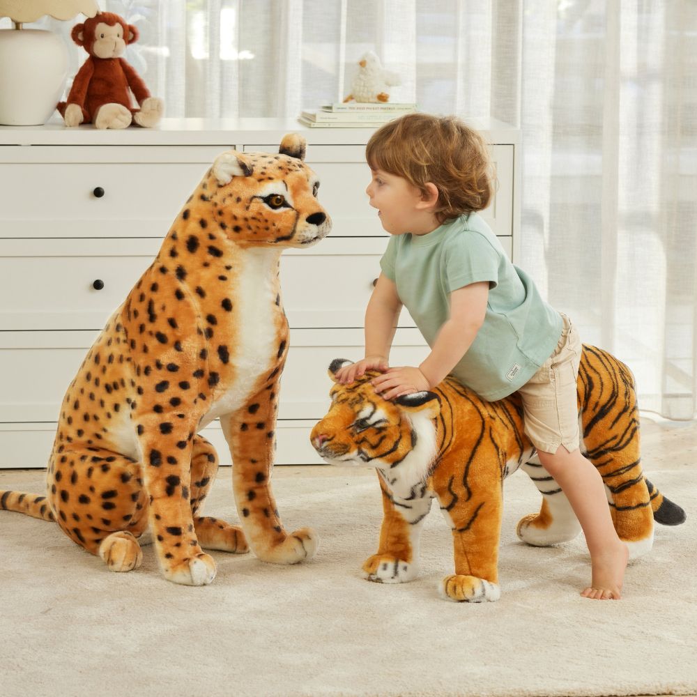 JIGGLE & GIGGLE - LARGE SITTING ANIMAL: CHEETAH 