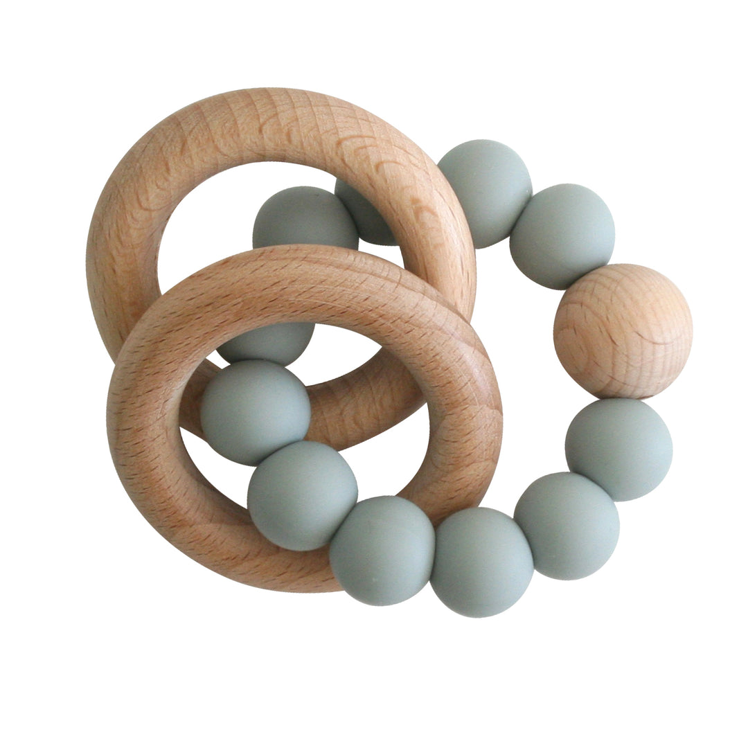 ALIMROSE - BEECHWOOD TEETHER RINGS: SAGE 