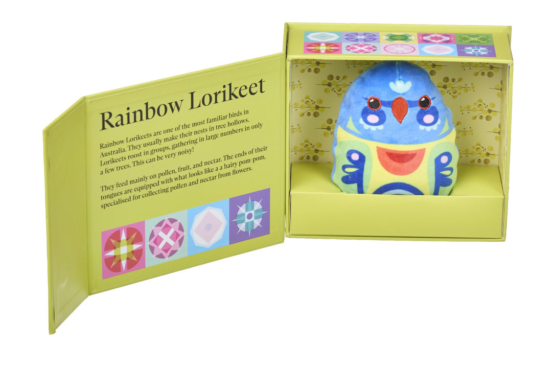 WONDERSCOPE - PETE CROMER SOFT TOY IN A BOX: RAINBOW LORRIKEET 