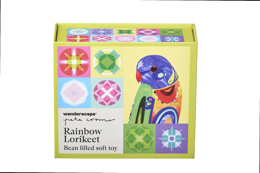 WONDERSCOPE - PETE CROMER SOFT TOY IN A BOX: RAINBOW LORRIKEET 