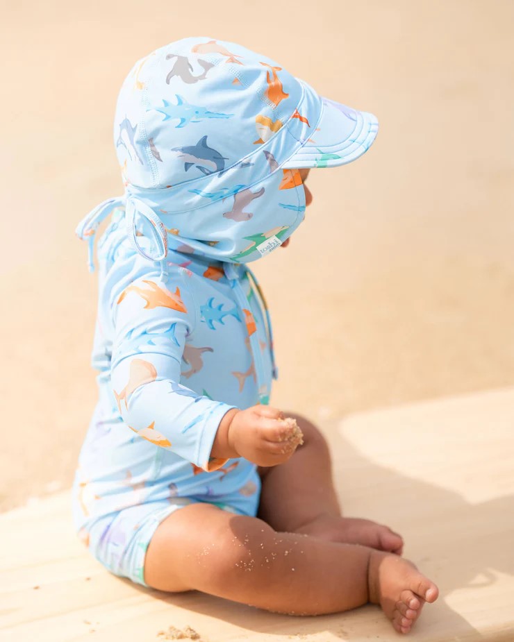 TOSHI - SWIM BABY FLAP CAP CLASSIC: ATLANTIS [sz:XXS - 37CM]