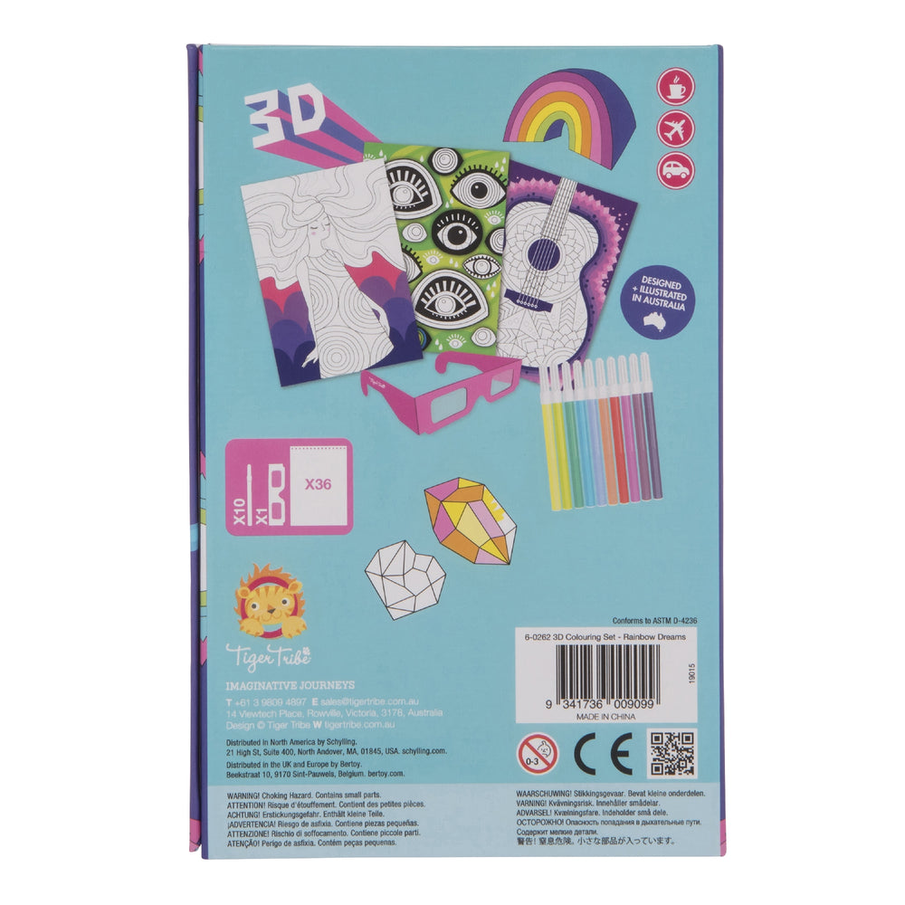 TIGER TRIBE - 3D COLOURING SET - RAINBOW DREAMS