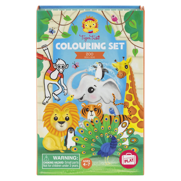 TIGER TRIBE - COLOURING SET: ZOO
