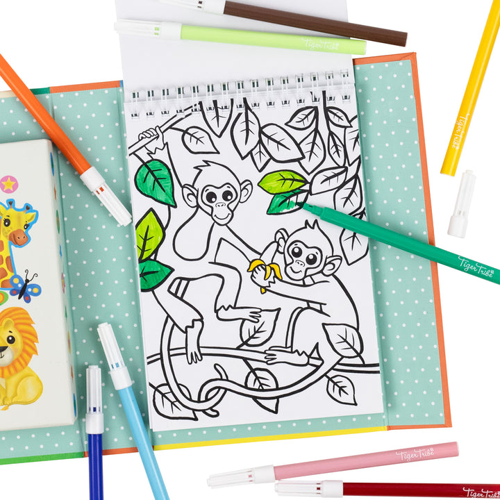 TIGER TRIBE - COLOURING SET: ZOO