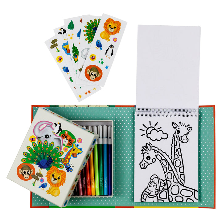 TIGER TRIBE - COLOURING SET: ZOO
