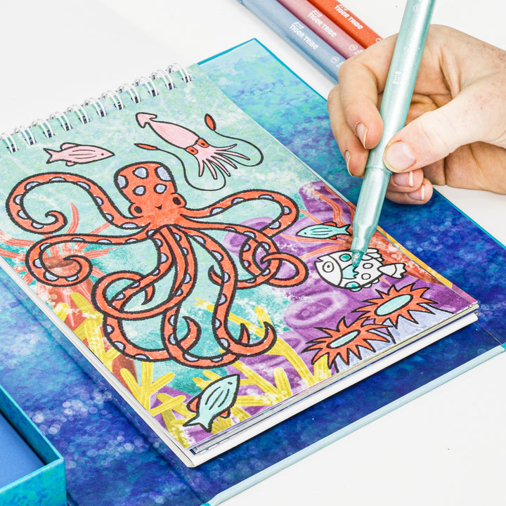 TIGER TRIBE - COLOURING SET: SHIMMER SEALIFE
