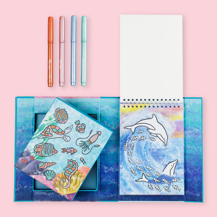 TIGER TRIBE - COLOURING SET: SHIMMER SEALIFE