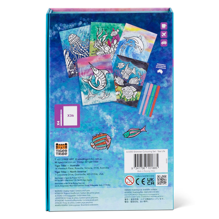 TIGER TRIBE - COLOURING SET: SHIMMER SEALIFE
